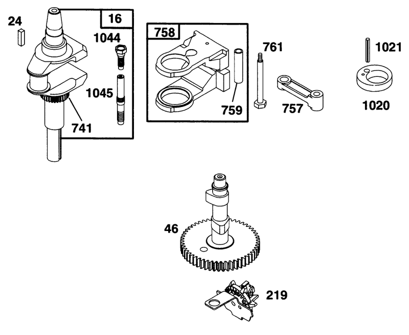 Engine Briggs and Stratton Model 28m707 0127 01