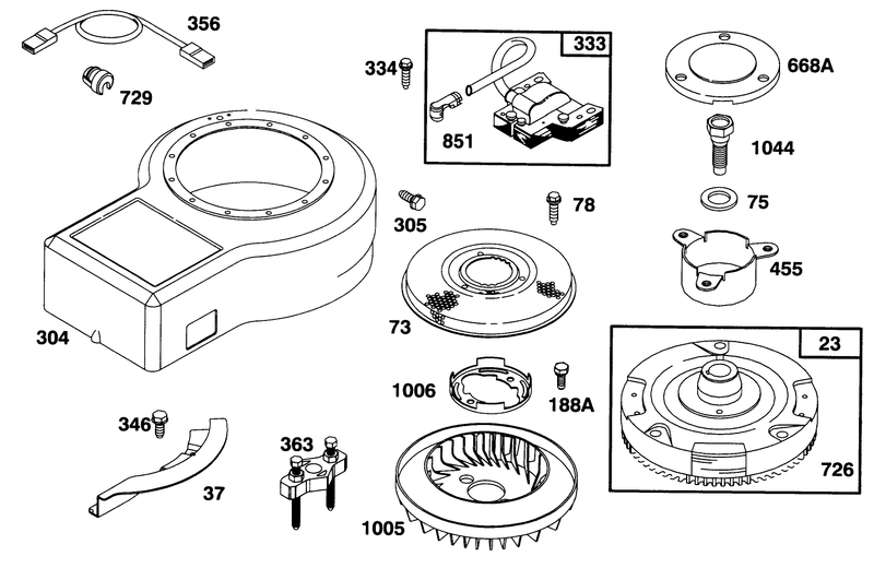 Engine Briggs and Stratton Model 28m707 0127 01