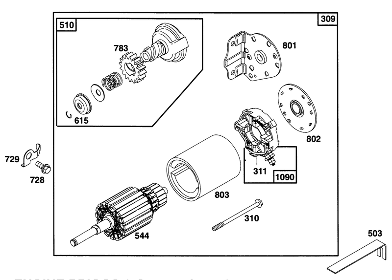 Engine Briggs and Stratton Model 28m707 0127 01