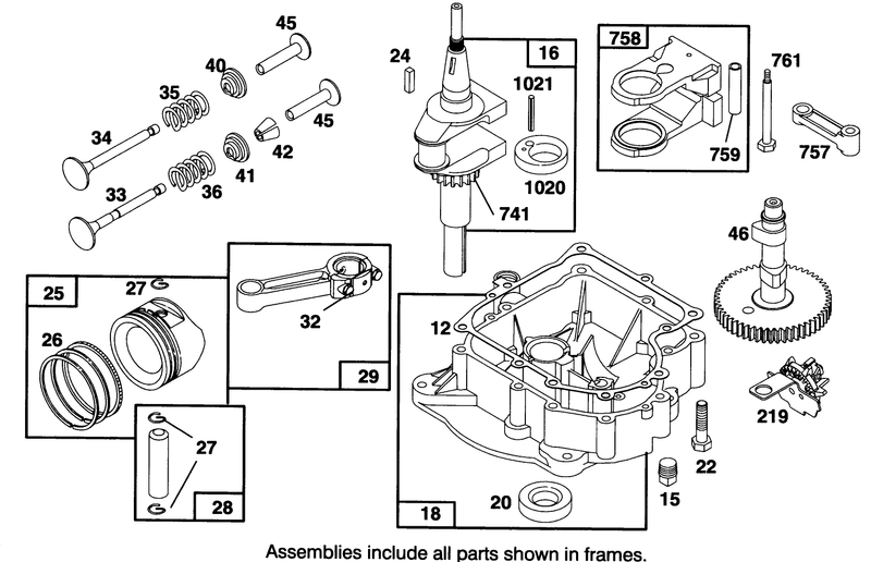 Engine Briggs and Stratton Model 28b707 0122 01