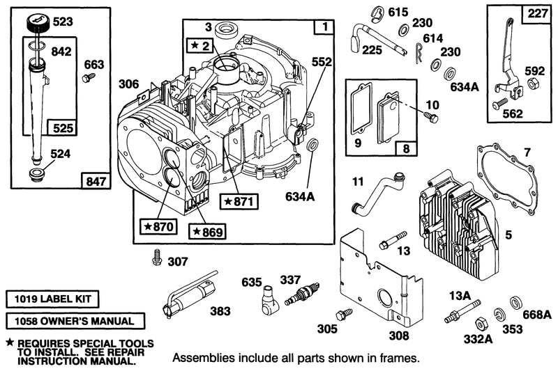 Engine Briggs and Stratton Model 28b707 0122 01
