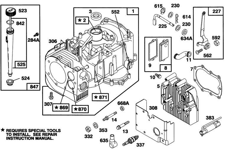 Engine Briggs and Stratton Model 283707 0160 01