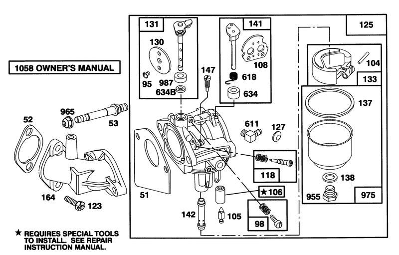 Engine Briggs and Stratton Model 283707 0160 01