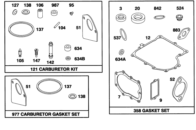 Engine Briggs and Stratton Model 283707 0160 01