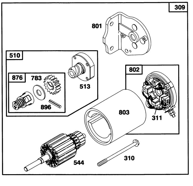 Engine Briggs and Stratton Model 283707 0160 01