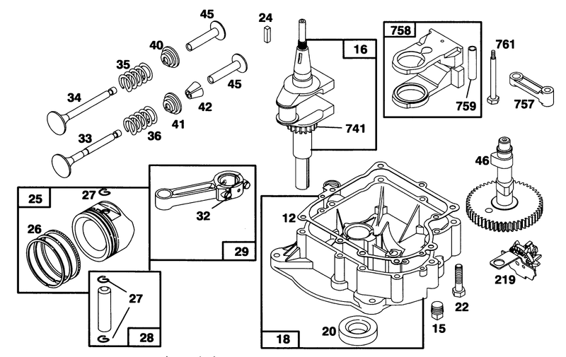 Engine Briggs and Stratton Model 283707 0160 01