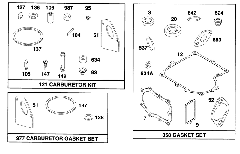 Engine Briggs and Stratton Model 28d707 0124 01