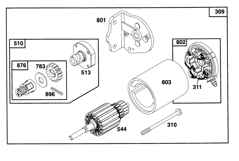 Engine Briggs and Stratton Model 28d707 0124 01