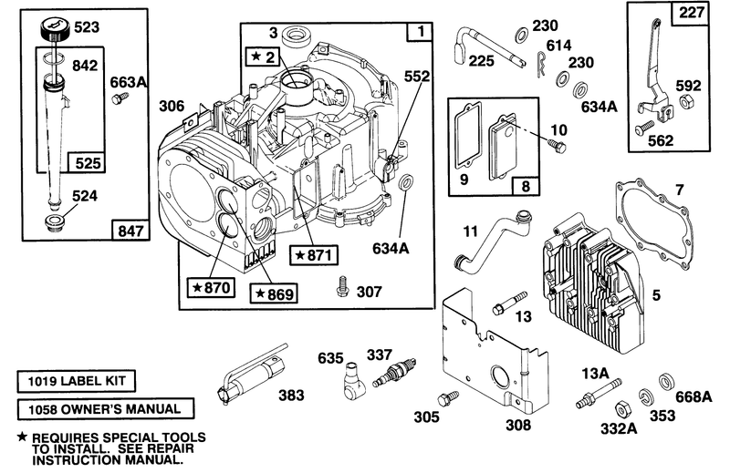 Engine Briggs and Stratton Model 28d707 0124 01