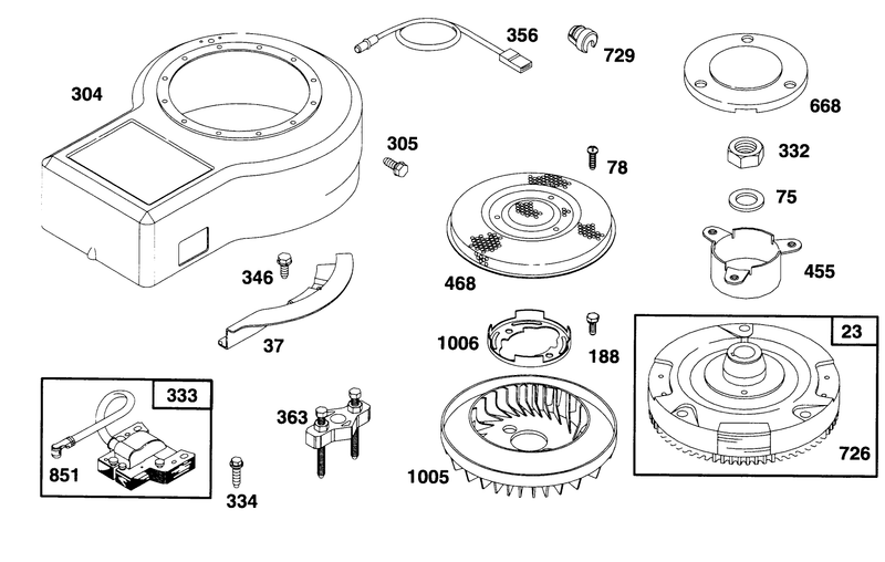 Engine Briggs and Stratton Model 28d707 0124 01