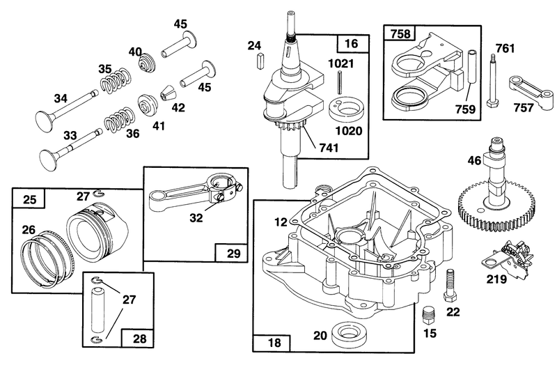 Engine Briggs and Stratton Model 28d707 0124 01