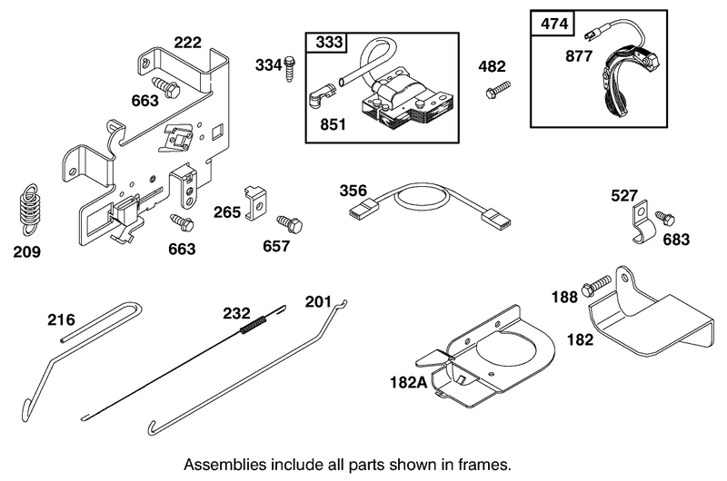 Engine Briggs and Stratton Model 28m707 1182 E1