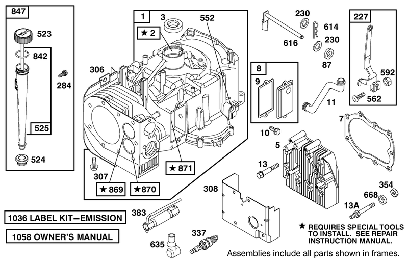 Engine Briggs and Stratton Model 28m707 1182 E1