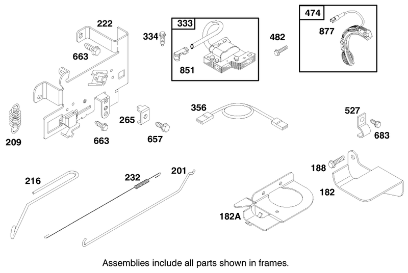 Engine Briggs and Stratton Model 28m707 1182 E1