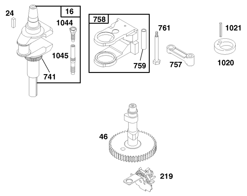 Engine Briggs and Stratton Model 28m707 0127 01