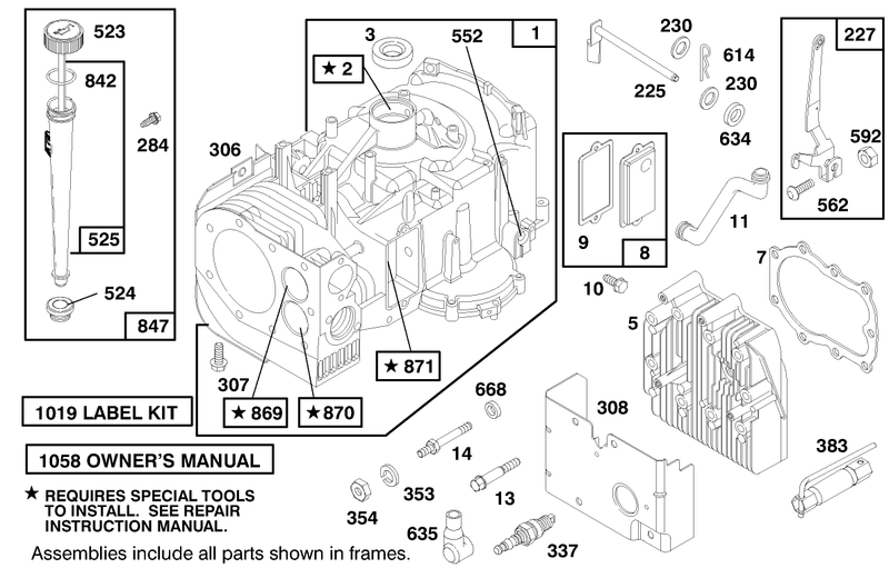 Engine Briggs and Stratton Model 28m707 0127 01