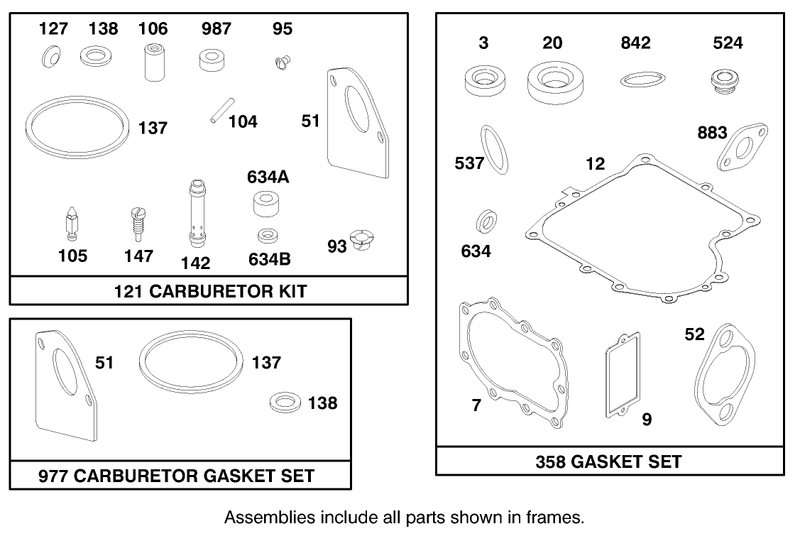 Engine Briggs and Stratton Model 28m707 0127 01