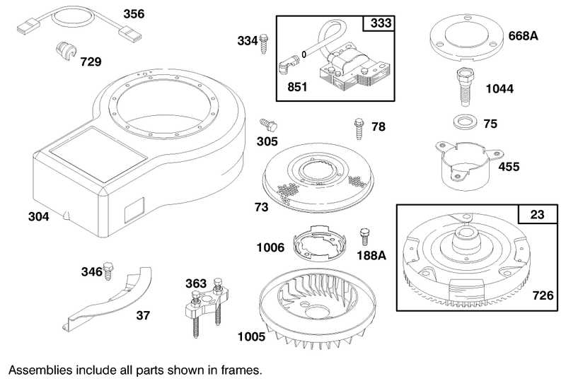 Engine Briggs and Stratton Model 28m707 0127 01