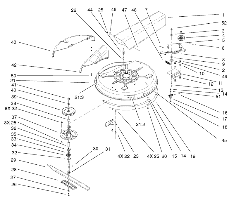 Deck and Spindle Assembly