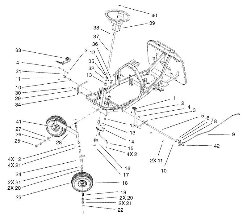 Front Axle and Steering Assembly