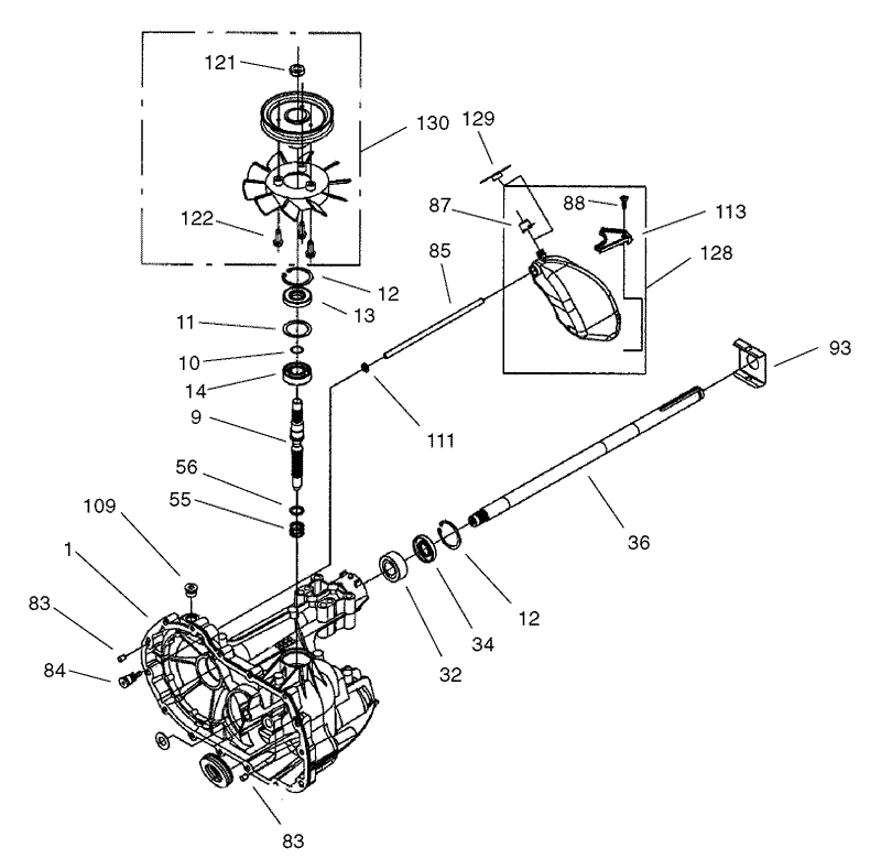 Transaxle Hydro No 106 1840 continued