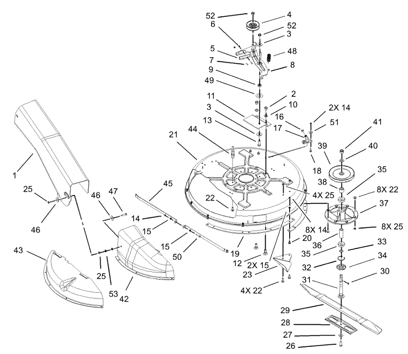 Deck and Spindle Assembly