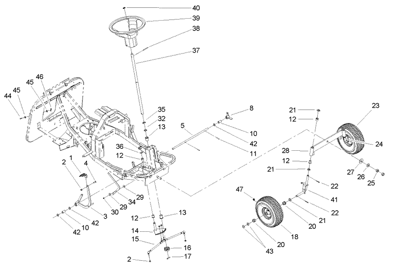Front Axle and Steering Assembly