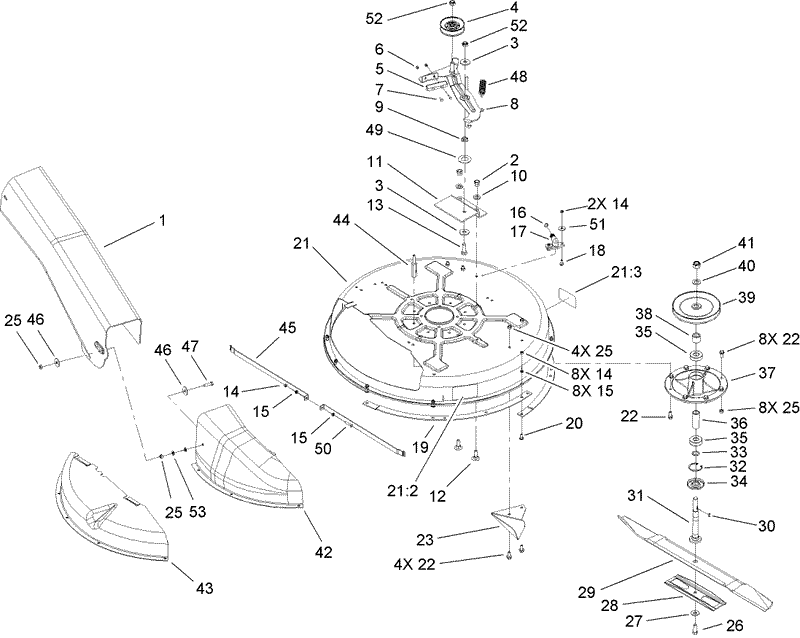 Deck and Spindle Assembly