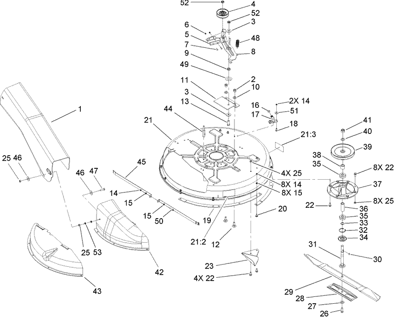 Deck and Spindle Assembly