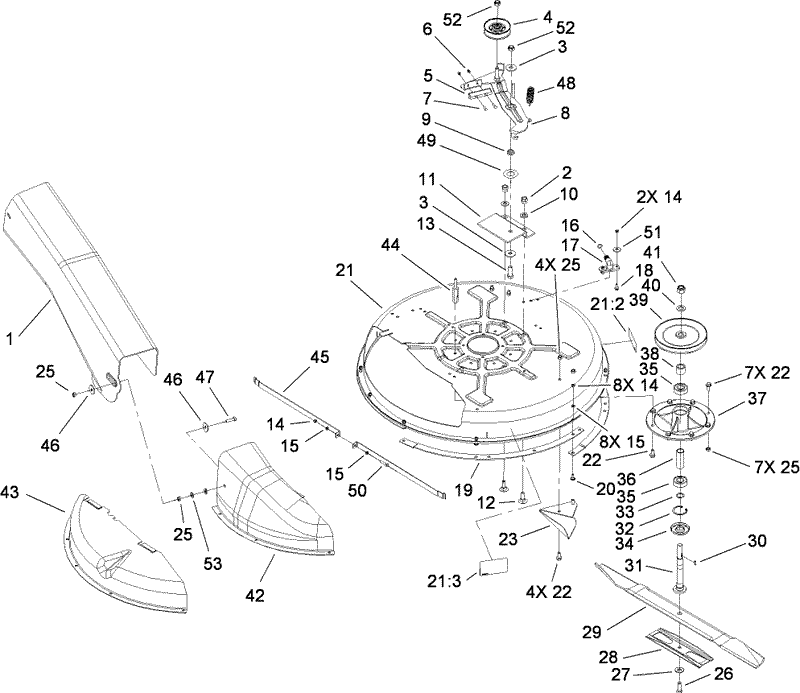 Deck and Spindle Assembly