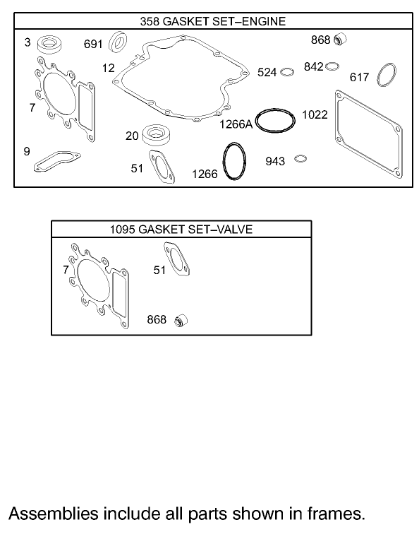 Gasket Assembly Briggs and Stratton 31G777 0121 E1