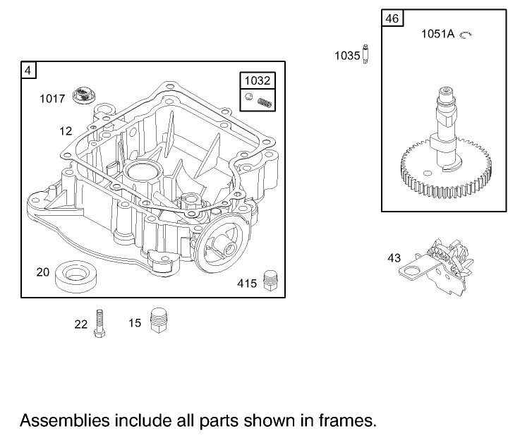 Crankcase Assembly Briggs and Stratton 31G777 0121 E1