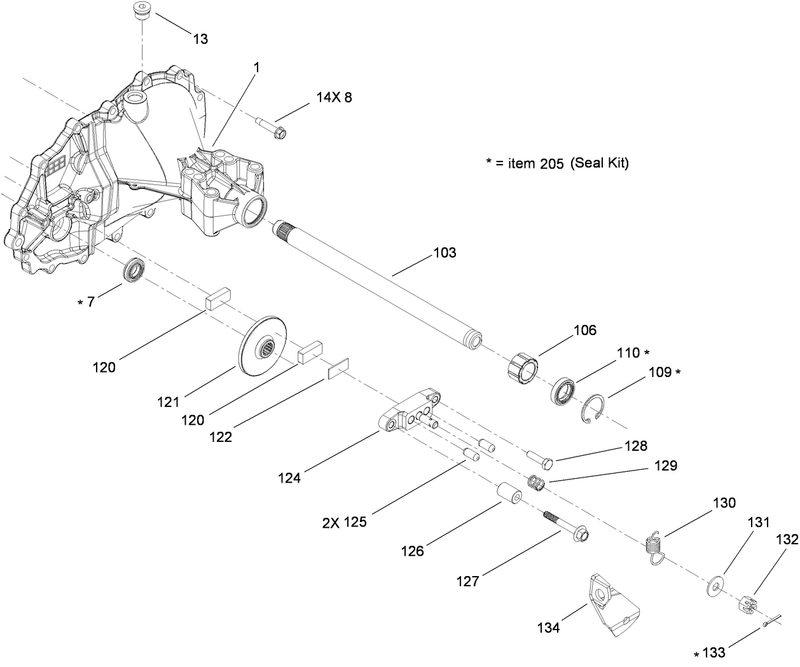 Shaft and Brake Assembly Transmission No 114 3192