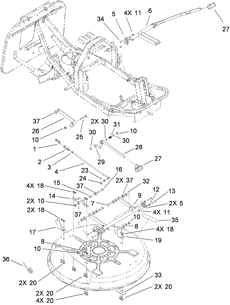 Deck Suspension Assembly