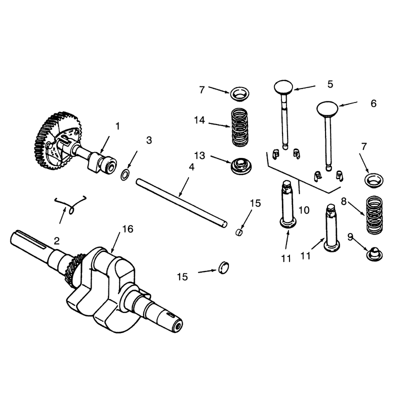 Camshaft Crankshaft and Valves