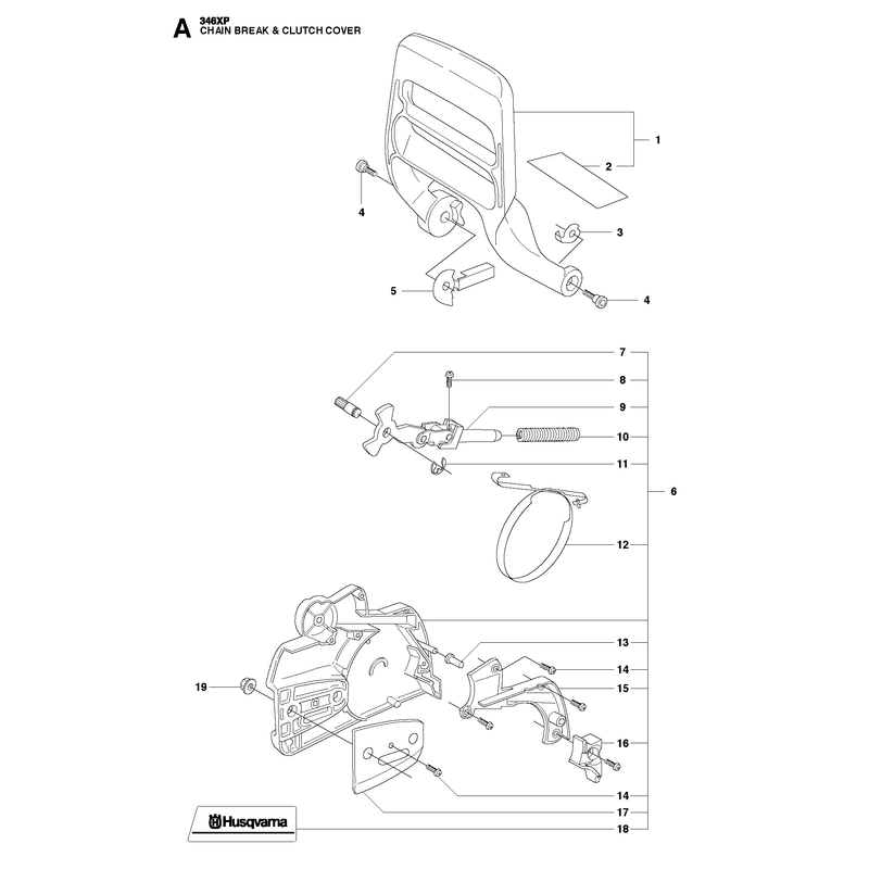 CHAIN BRAKE AND CLUTCH COVER