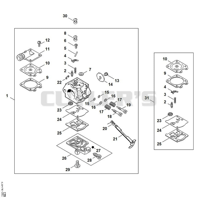 Carburetor WT-426 ⇥ 1 62 154 675, 2 62 187 361 (07.2004)
