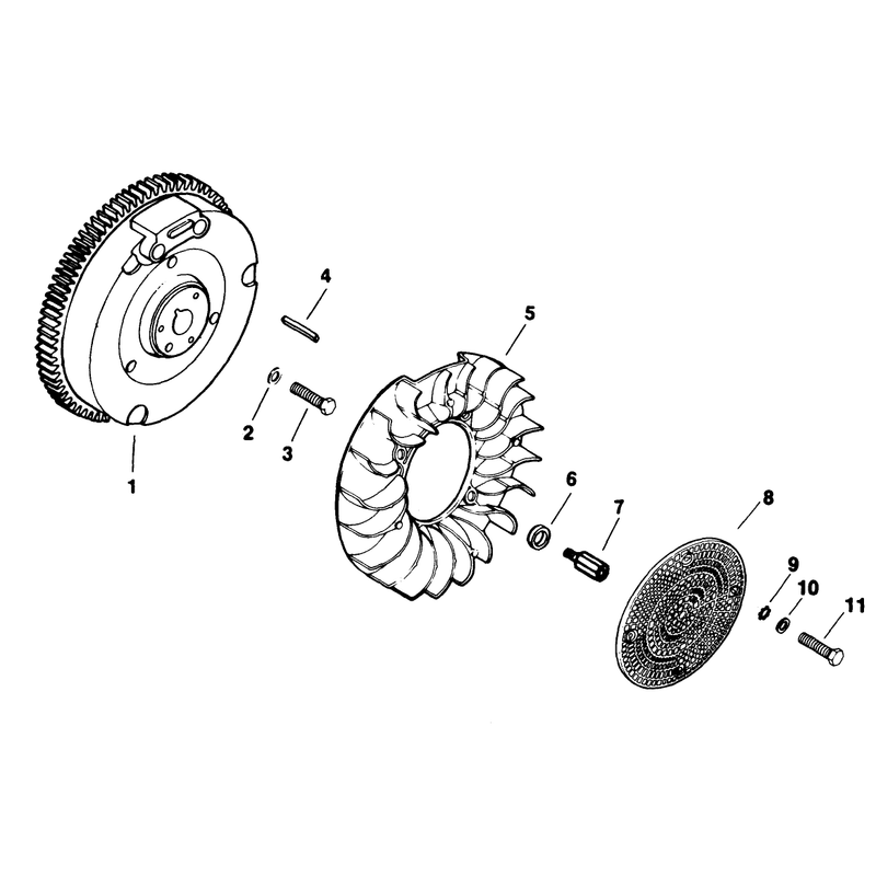 Flywheel Engine Kohler Model No M18qs-24657 Continued