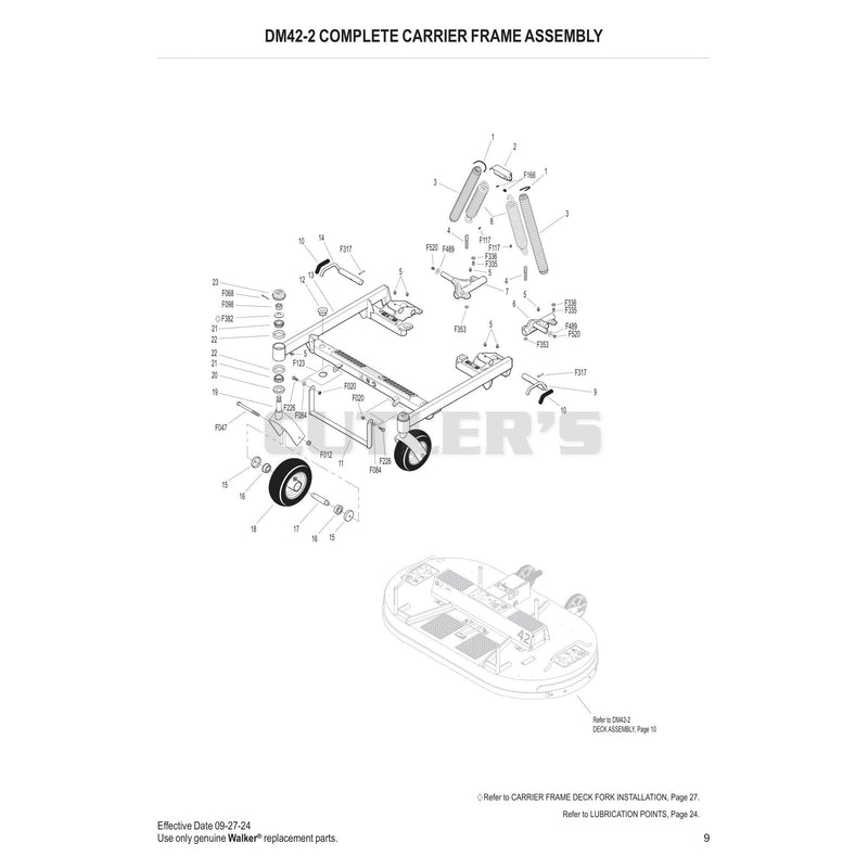 DM42-2 Complete Carrier Frame Assembly