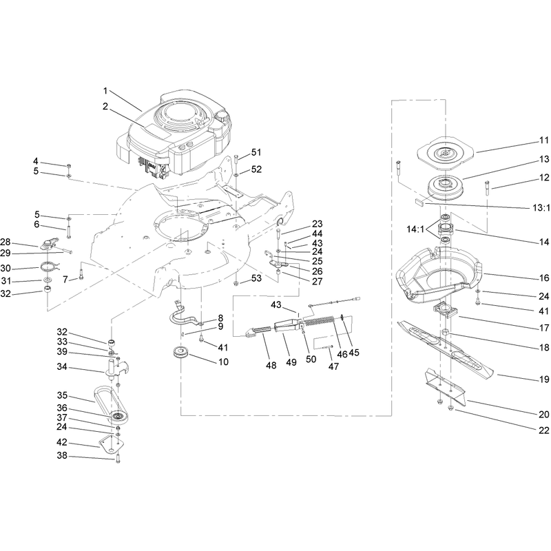 Engine Belt and Blade Assembly