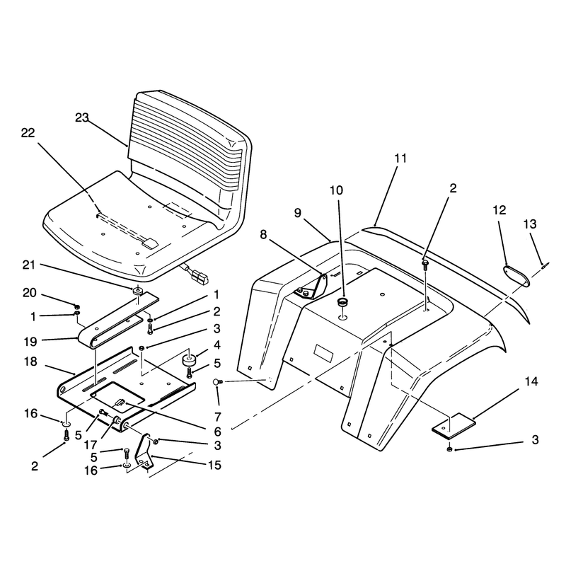 Fender and Seat Assembly
