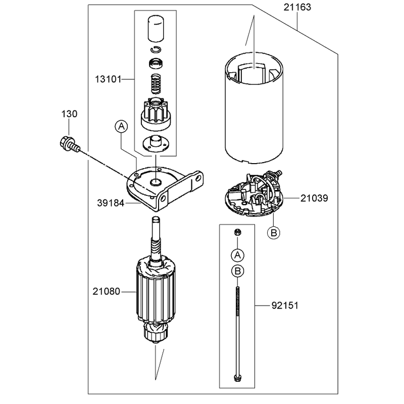Starter Assembly Kawasaki FH541V-BS24