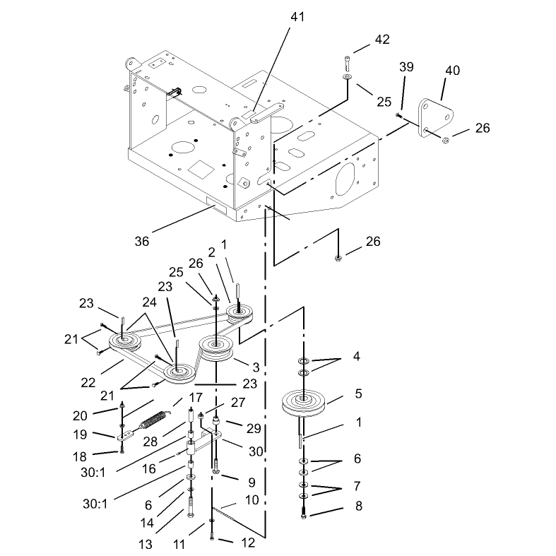 Transmission and Drive Pulley Assembly
