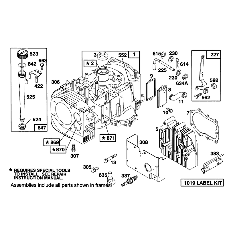 Engine Briggs and Stratton Model 283707-0156-01