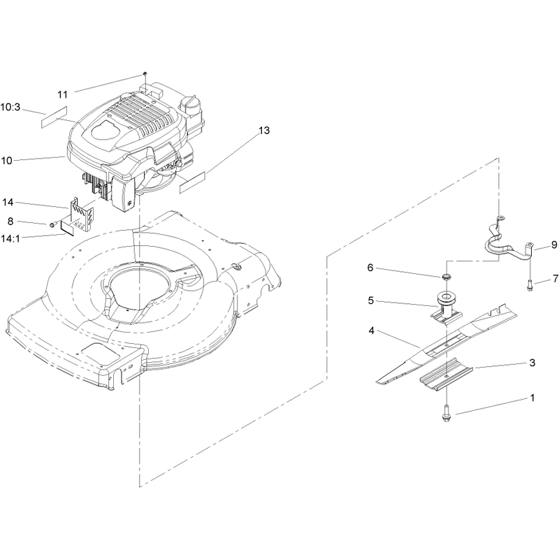 Engine and Blade Assembly