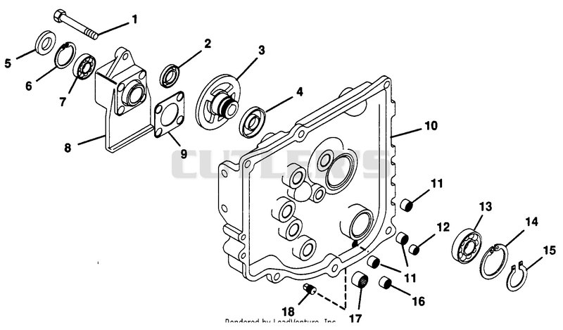 NUMBER THIRTEEN - TRANSMISSION COVER ASSEMBLY