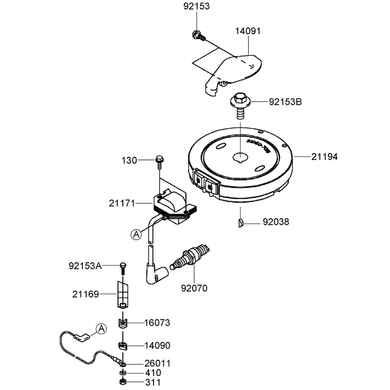 Electric Equipment Assembly Kawasaki FJ180V-AS28