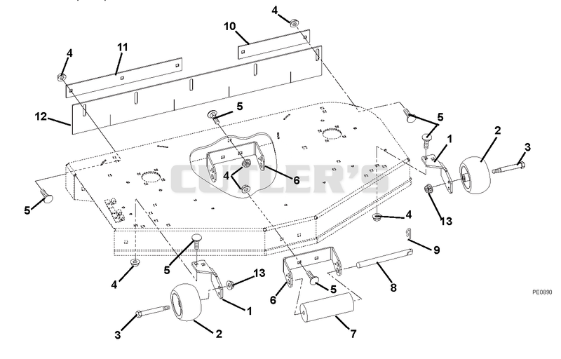 Mower Brackets and Rollers