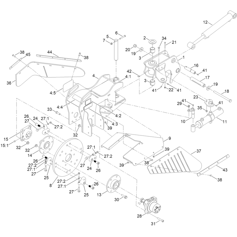 Frame and Cutter Wheel Assembly