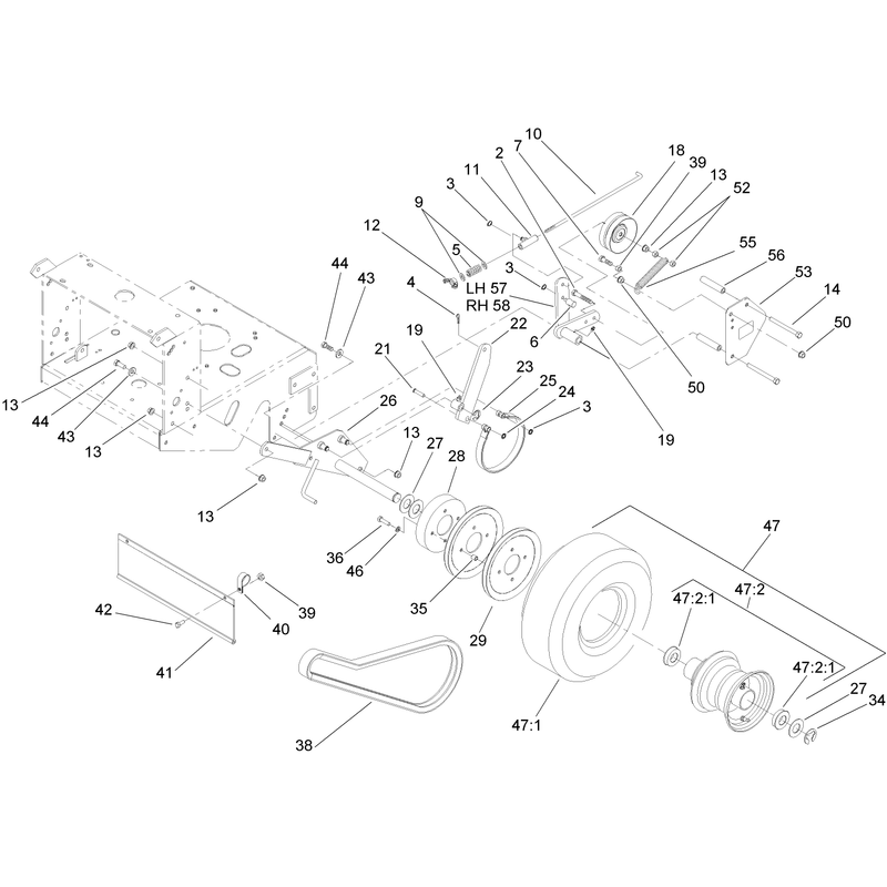 Drive Wheel and Brake Assembly